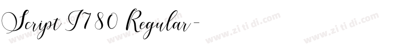 Script I780 Regular字体转换 Script I780 Regular字体转换